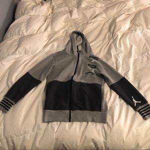Boys Medium Grey Nike Jordan Zip up Hoodie